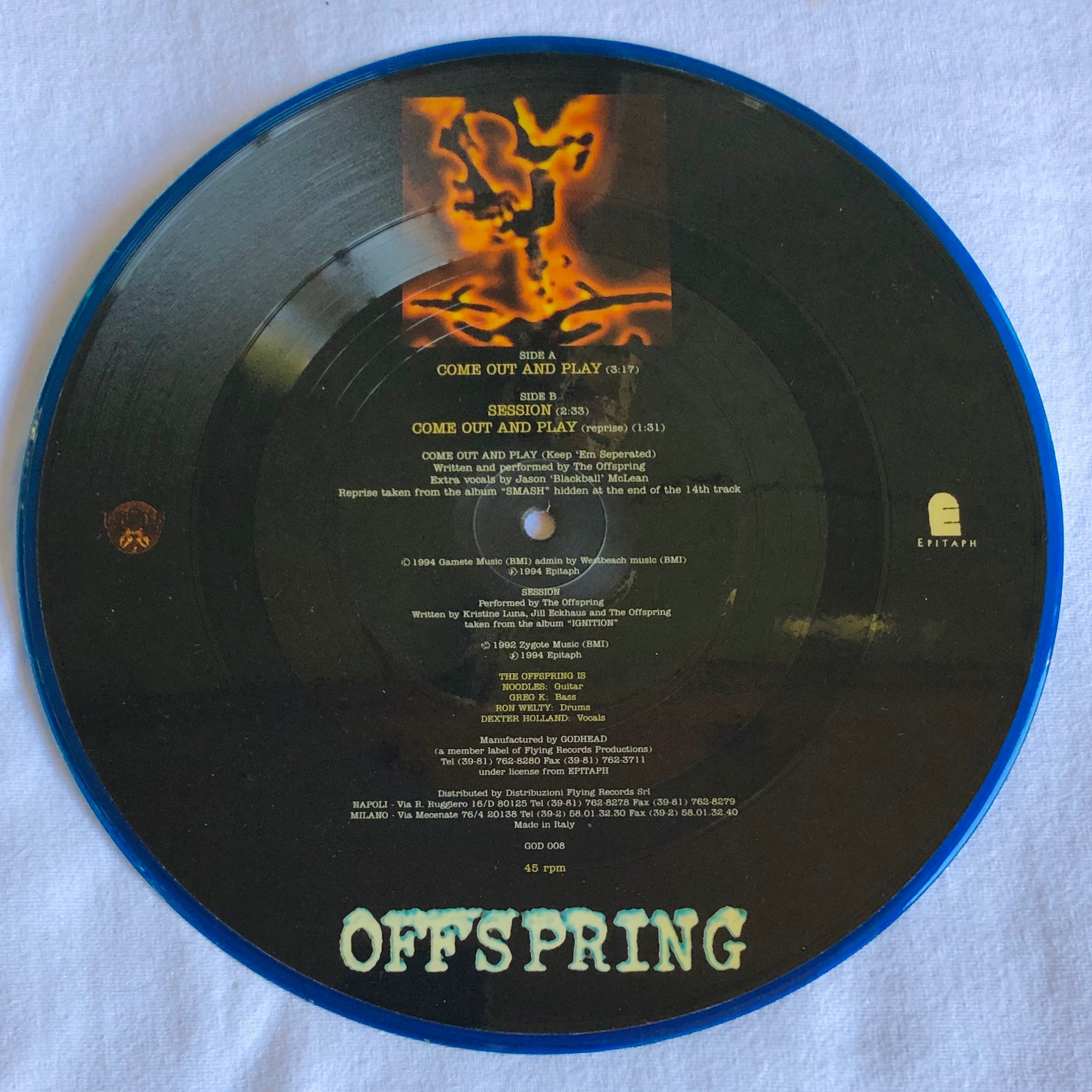 Offspring/Come Out And Playレコード7インチ1994年 Offspring - Come Out And Play – Salt Box Records